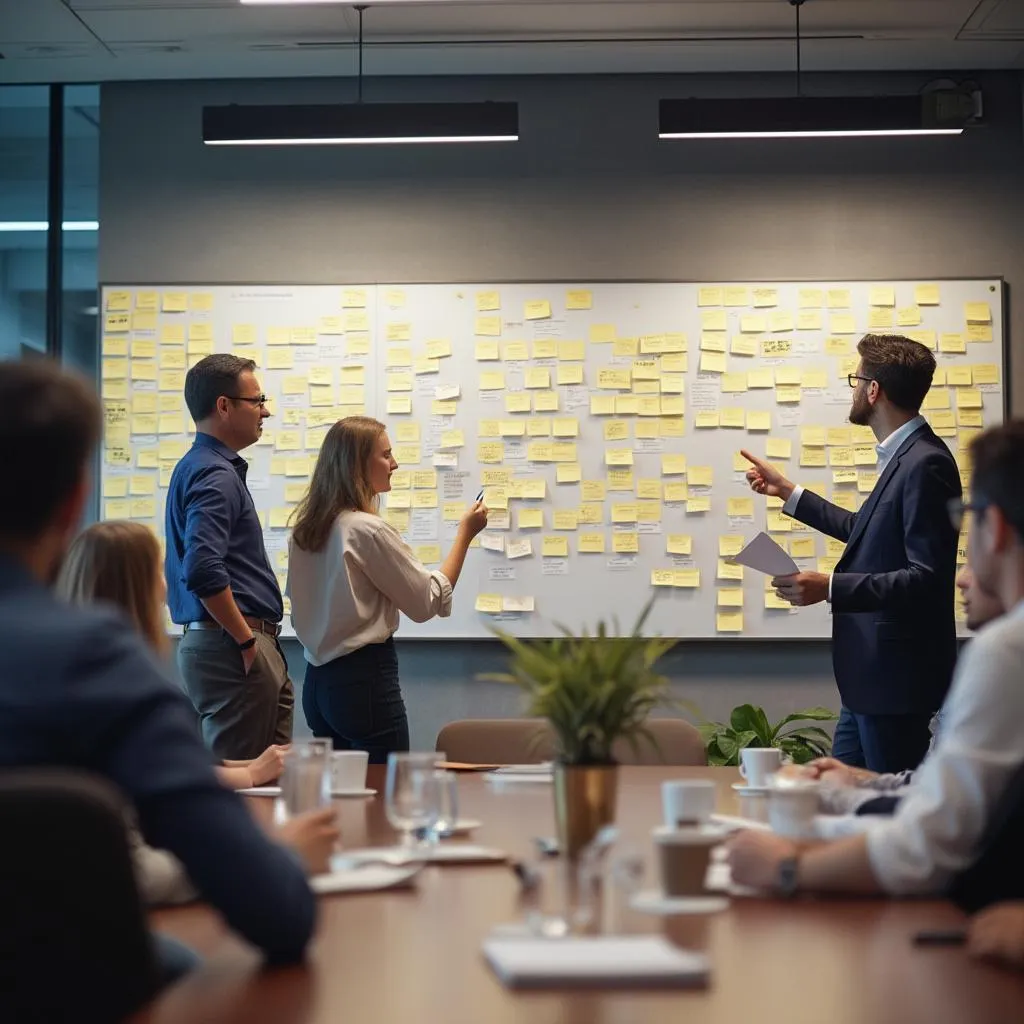 Sesión de planificación estratégica con clientes
